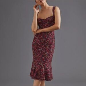 92. Anthropologie | Hutch Sweetheart Midi Floral Dress – Size Medium